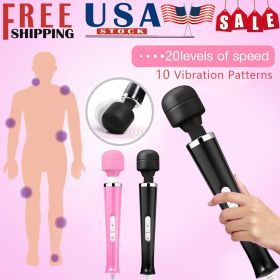 Handheld Massager 20 Speed Wand Vibrating Massage Magic Full Body Therapy Motor