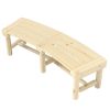 Wooden Garden Wrap Around Bench for Outdoor- Natural