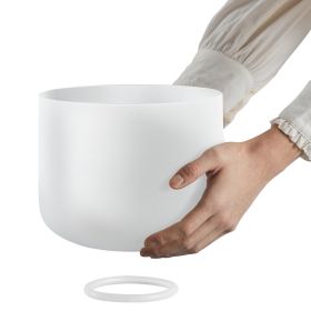 2PCS Crystal Singing Bowls 8" and 10" A & F Note Singing Bowls with Carrying Bag