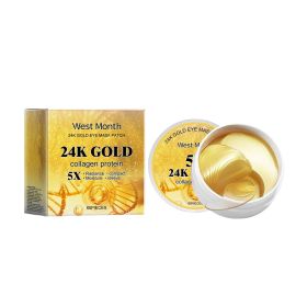 West & Month 24k Gold Eye Mask For Nourishing And Fading Fine Lines, Firming And Hydrating Eye Mask