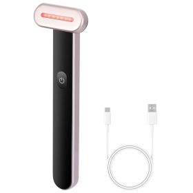 7-Color LED Red Light Therapy Wand for Face with Heat & Microcurrent Massage