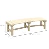 Wooden Garden Wrap Around Bench for Outdoor- Natural