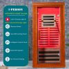 Infrared sauna with red light therapy for 1 person