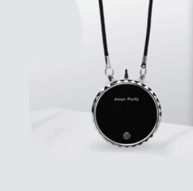 Portable Necklace Air Purifier (Color: Black)