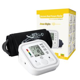 Upper Arm Blood Pressure Monitor (Color: White)