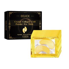 EELHOE Collagen Gold Eye Mask Moisturizing Care for Firming Eye Lines, Eye Patches, Staying Up Late, Dark Circles, Eye Bags (Option: 1pcs)