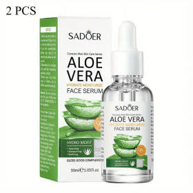 SADOER Pure Aloe Vera Gel 2-Piece Kit, 2x30ml, Fast Absorption, Suitable For All Skin Types (Option: Aloe vera gel)